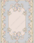 Blue Floral Rug - Pre Order 4-8 Weeks