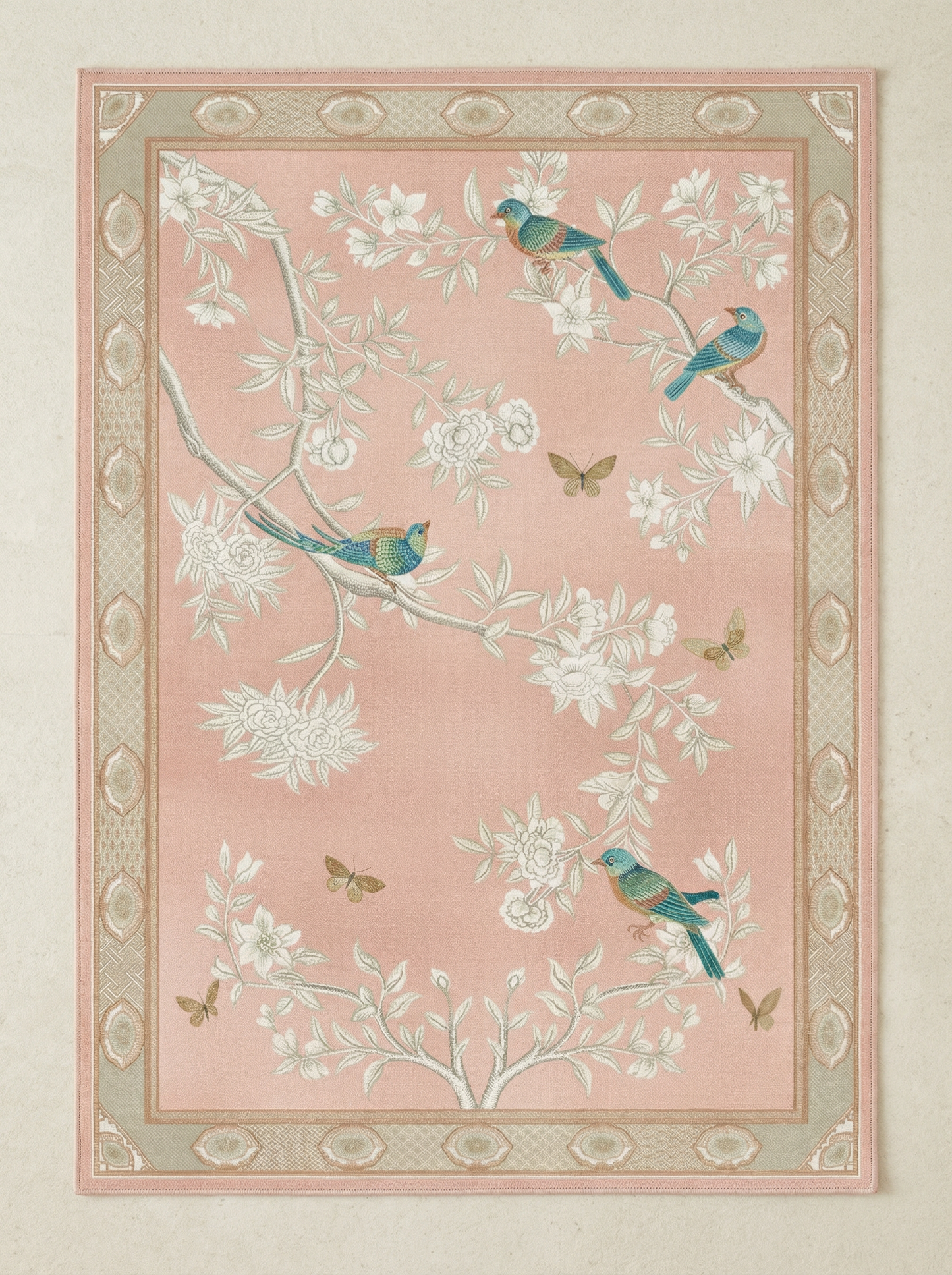 Bird Garden Rug – Blush