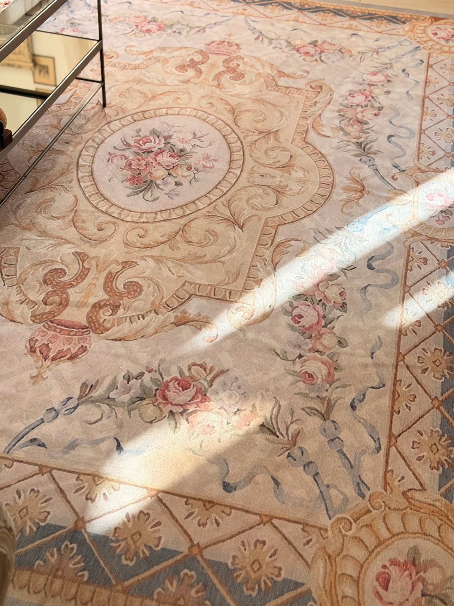 Blue Aubusson Style Rug