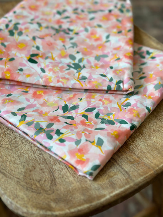 Watercolor peach floral - Pre Order