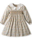 Ochre Smocked Dress - Flora Kids