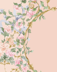 Peach pink Floral Rug - Pre Order 4-8 Weeks