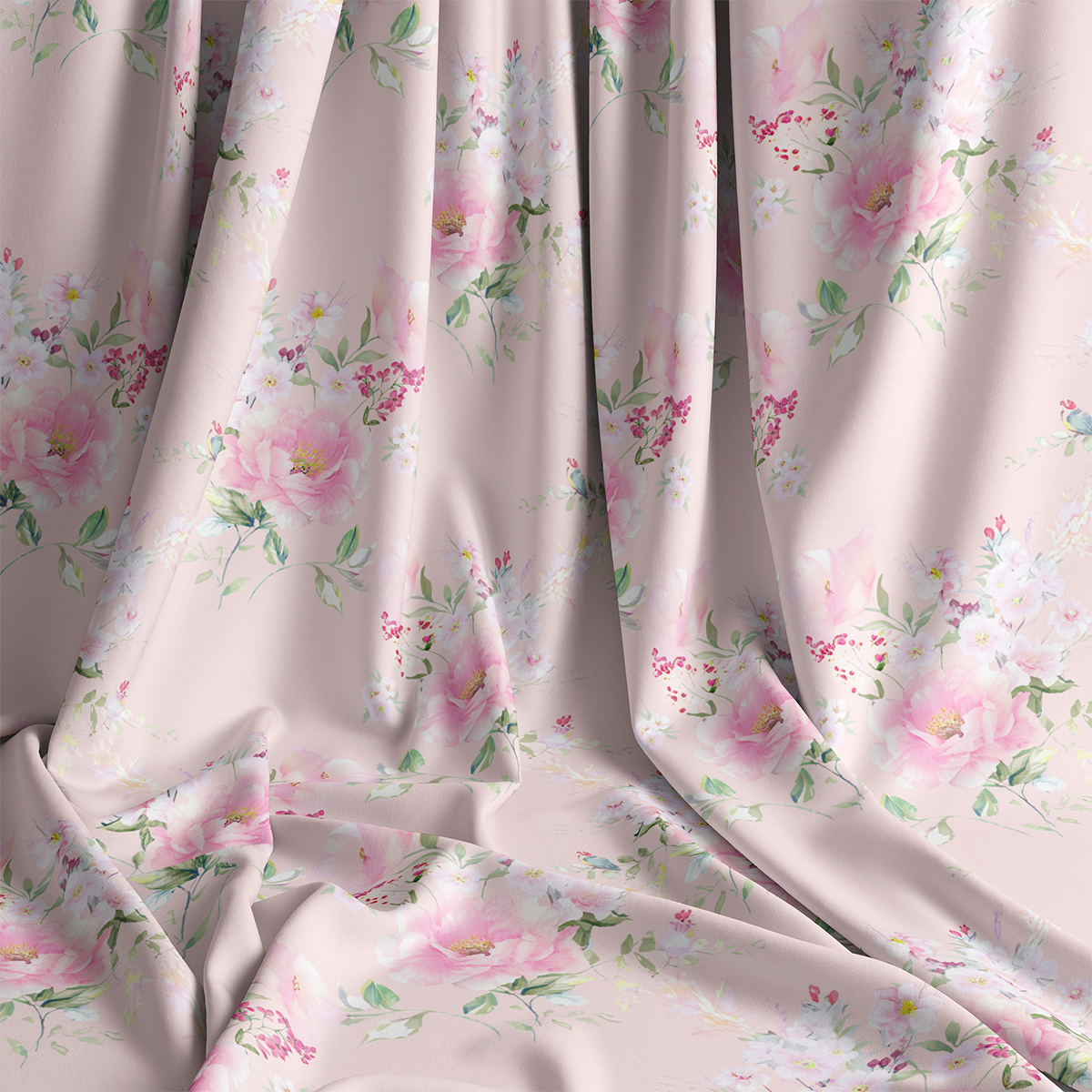 Light Pink Roses - Cotton Voile - 2024