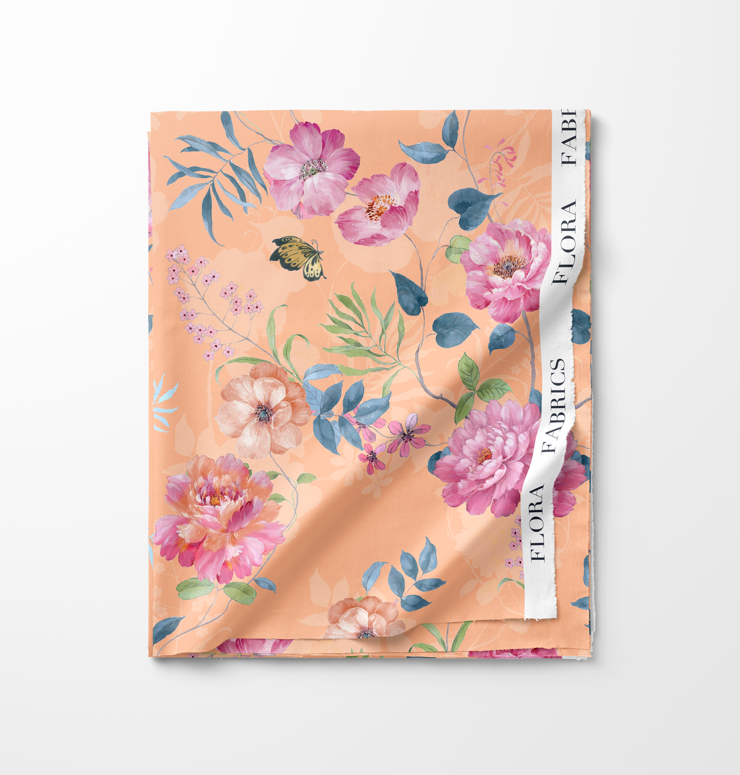 Peach - Roses and butterflies - Pre Order