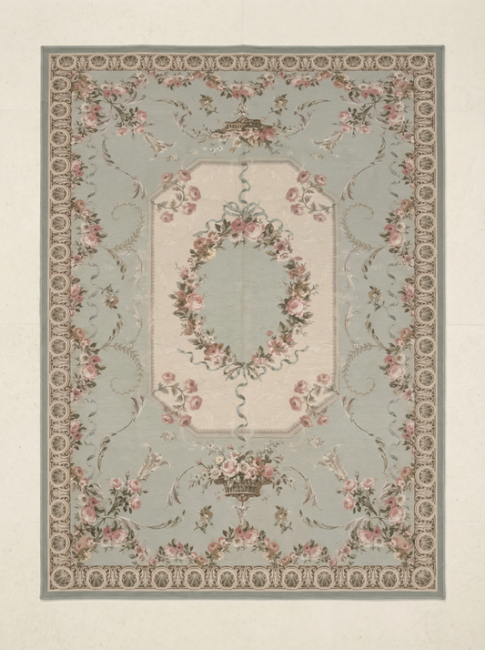 Grey Palais Floral Rug -  Available for Delivery