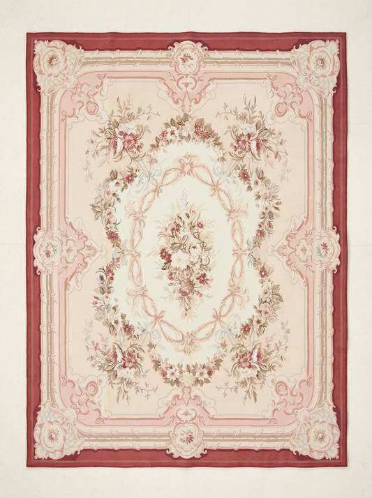 Cream Rose Rug
