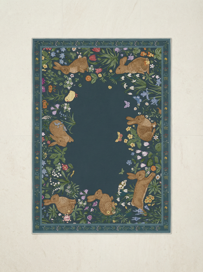 Blue Bunny Rug