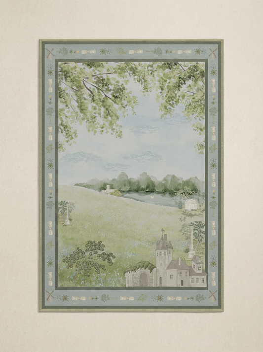 Blue & Green Landscape Rug