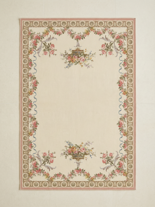 Ribbons n Roses Rug pink